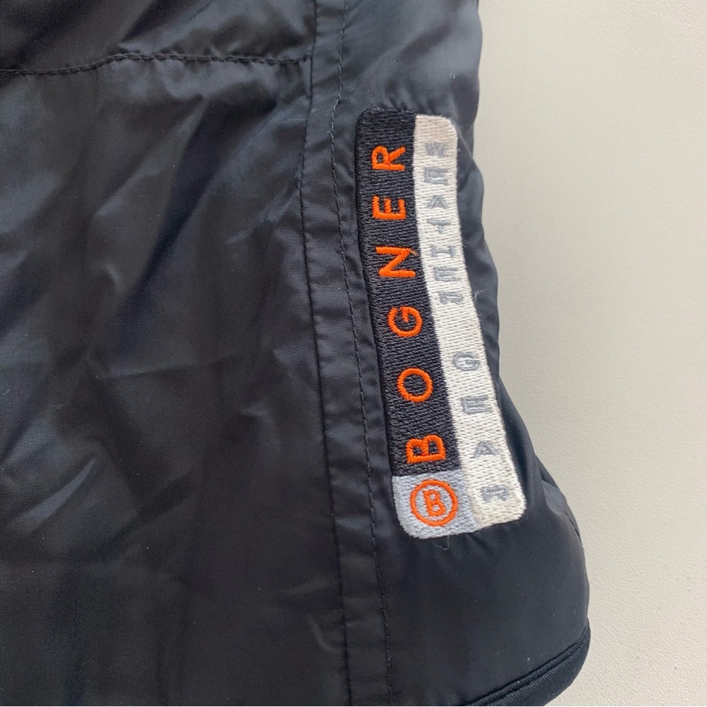 Bogner Black High Neck Puffer Outdoor Zip Vest Fleece Lined Size 8 Women’s - Picture 7 of 10